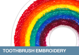 Toothbrush embroidery